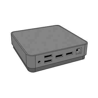 ミニPCでの低コスト導入を表すアイコン